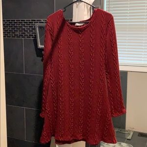 Maroon Sweater Dress